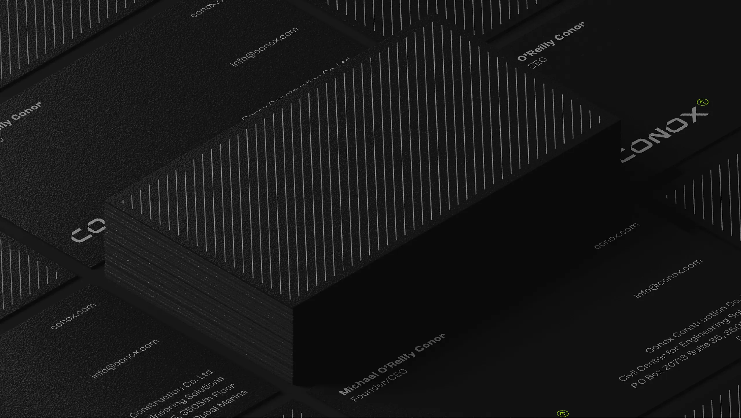 conox stationery premium black business card
